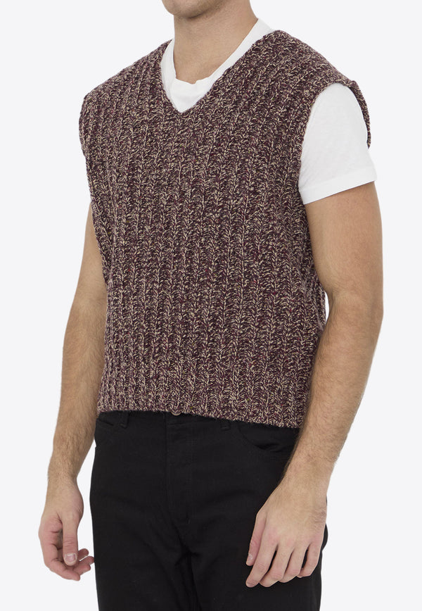 Maison Margiela Wool and Alpaca Knitted Sweater Vest S50FB0101-S18405-359F