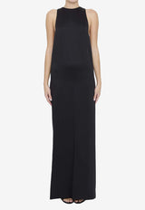 Saint Laurent Back-Tie Satin Crepe Dress 774959-Y3H12-1000