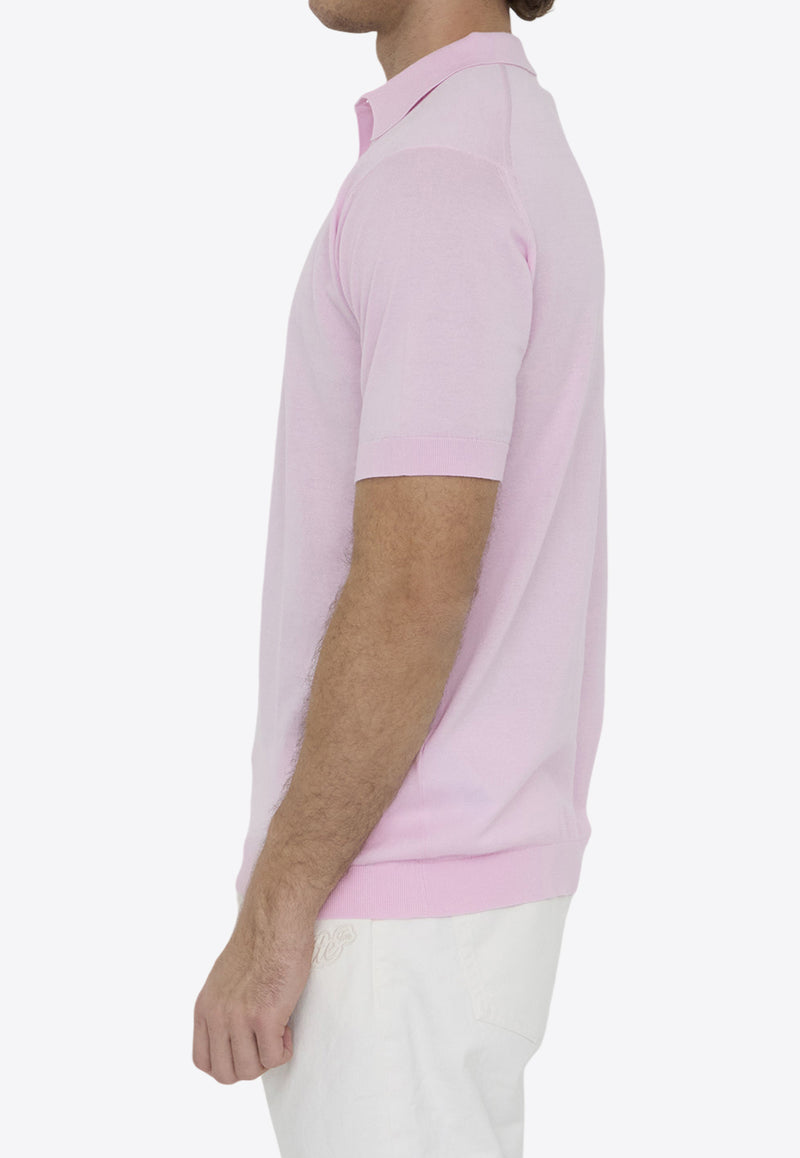 John Smedley Adrian Polo T-shirt Pink ADRIAN--MALLOW PINK