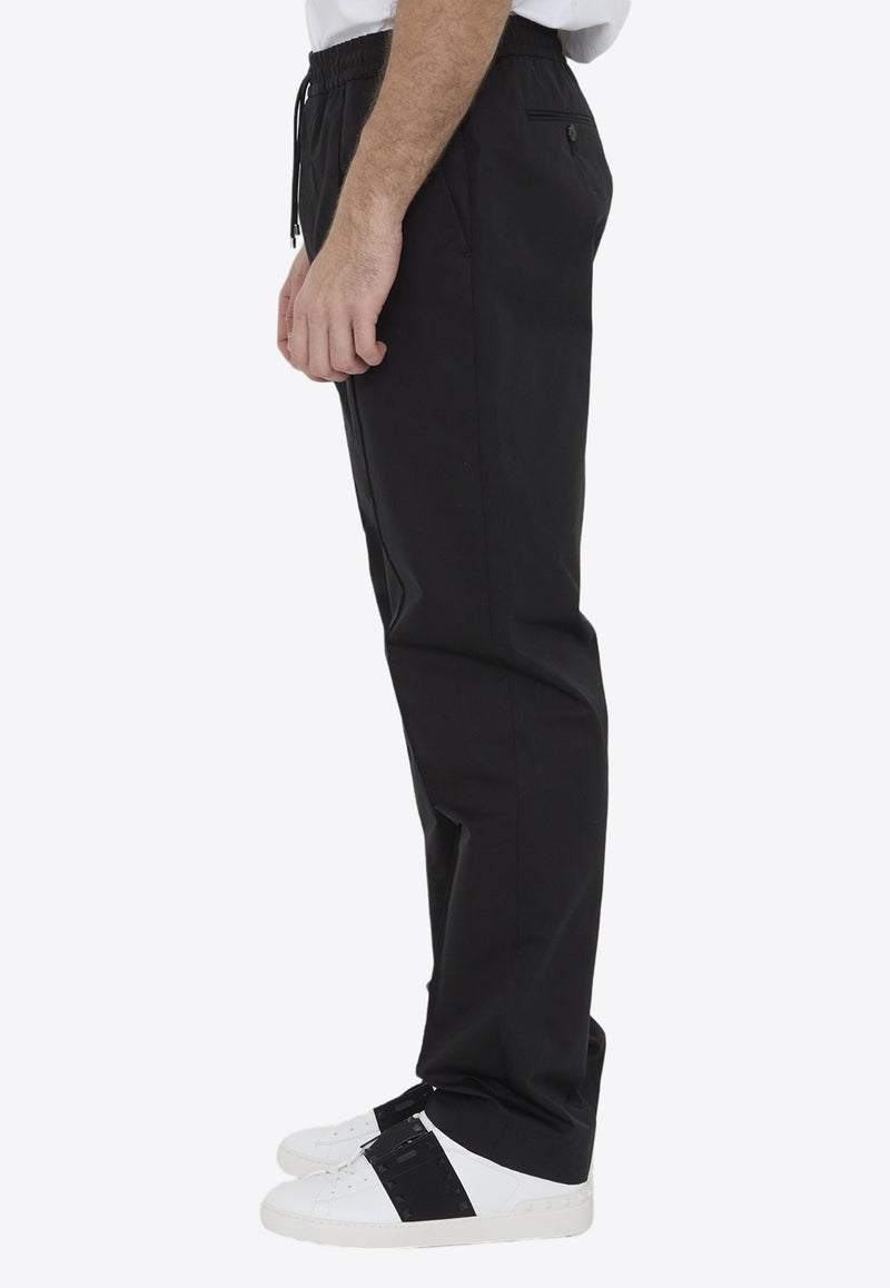 Valentino Straight-Leg Drawstring Pants Black 3V3RB5229HD--0NO