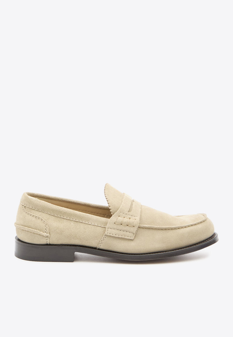 Church
s Pembrey Suede Penny Loafers Beige EDB003-9VE-F0AHP