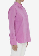 Max Mara Francia Monogram Long-Sleeved Shirt  Pink 2411111093-600-009