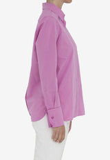 Max Mara Francia Monogram Long-Sleeved Shirt  Pink 2411111093-600-009