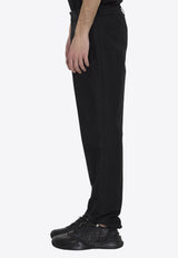 Fendi Pleated Straight-Leg Tailored Pants Black FB0767-AR9D-F0QA1