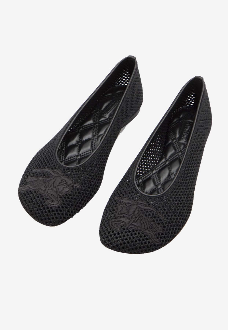 Burberry EKD Mesh Ballet Flats Black 8088424--A1189