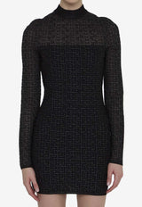 Balmain PB Labyrinth Knit Mini Dress DF1R8029-KG96-EAC Black