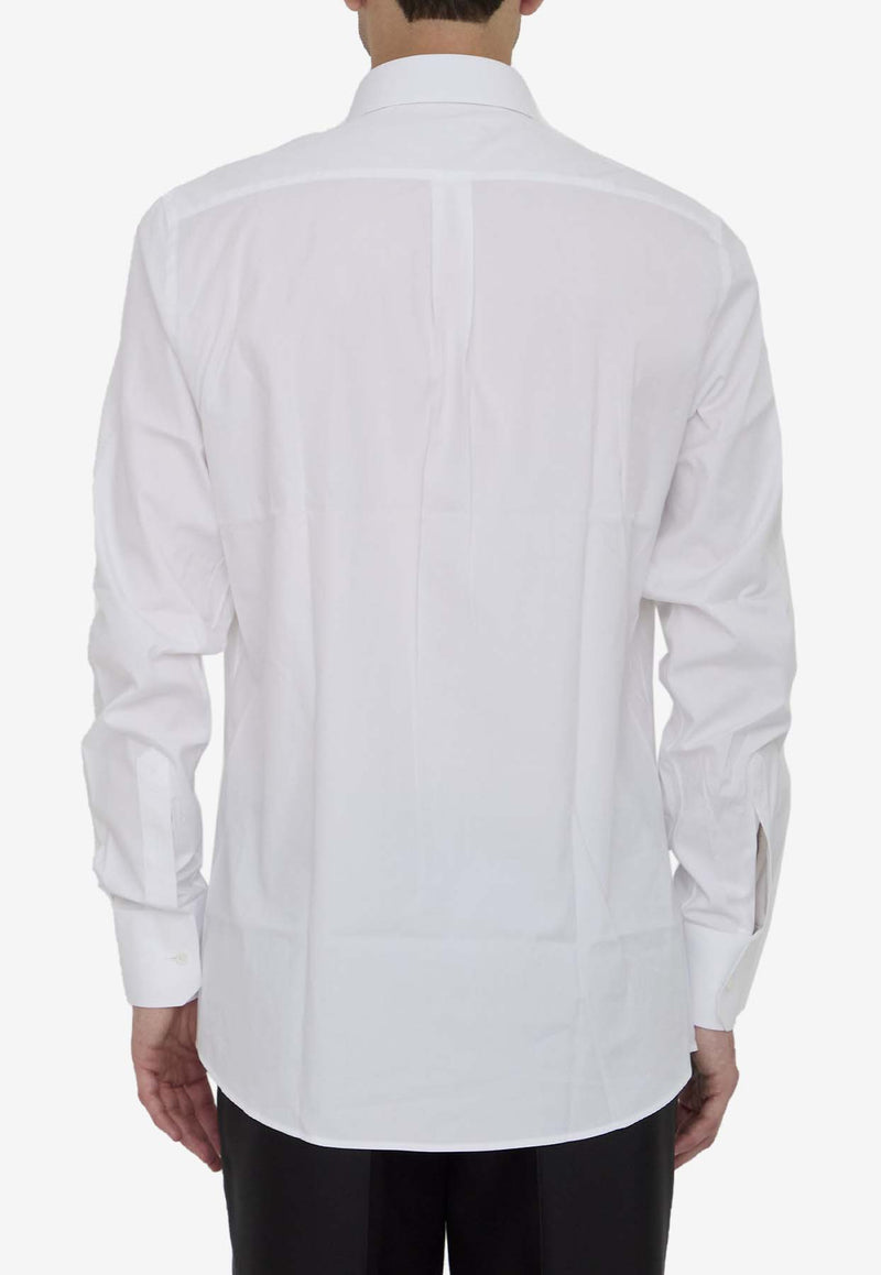 Dolce 
Gabbana Long-Sleeved Tuxedo Shirt G5EJ1T-FU5U8-W0800 White