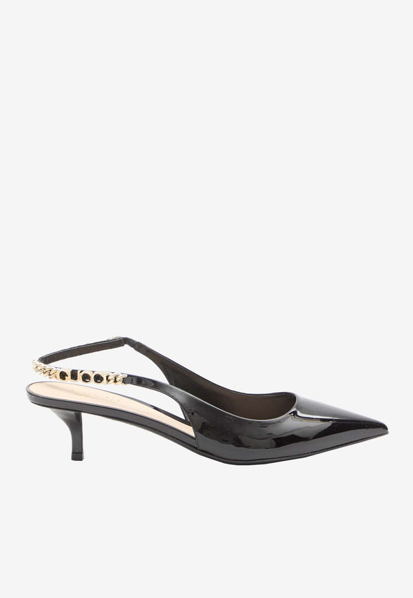 Gucci Signoria 45 Slingback Pumps in Patent Leather 782832-BNC80-1000 Black