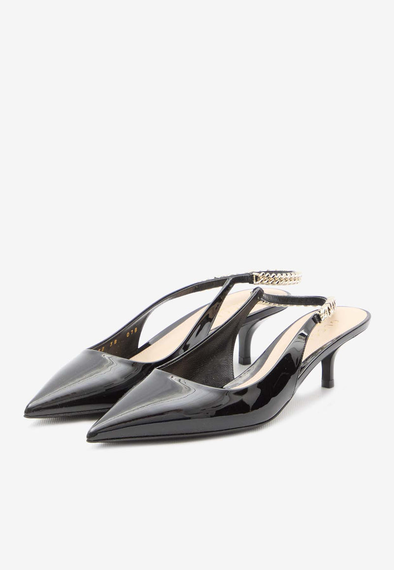 Gucci Signoria 45 Slingback Pumps in Patent Leather 782832-BNC80-1000 Black