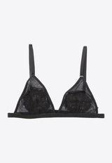 Dolce 
Gabbana Floral Tulle Triangle Bra Black O1G24T-ONQ79-N0000