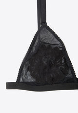 Dolce 
Gabbana Floral Tulle Triangle Bra Black O1G24T-ONQ79-N0000