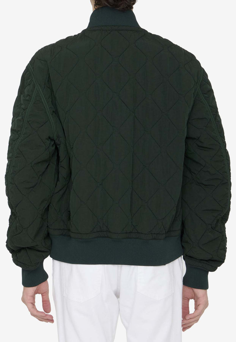 Burberry Quilted Bomber Jacket Dark Green 8083809--B8636