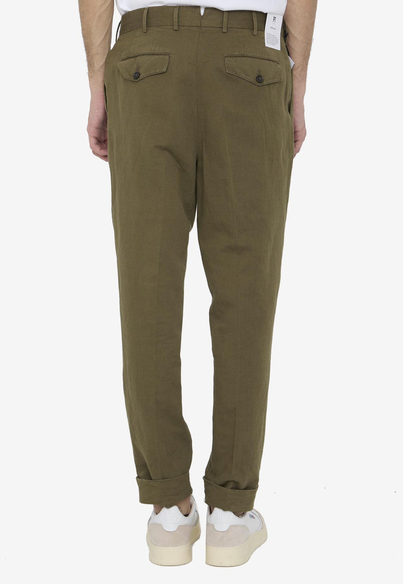 PT Torino Straight-Leg Chino Pants Green COZLCLZB0REW-BP71-0445