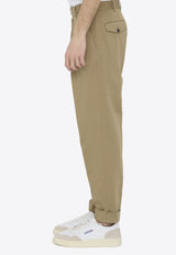 PT Torino Straight-Leg Linen Pants Beige COZLCLZB0REW-BP71-0060