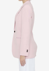 Burberry Single-Breasted Wool Blazer Pink 8082619--B8640