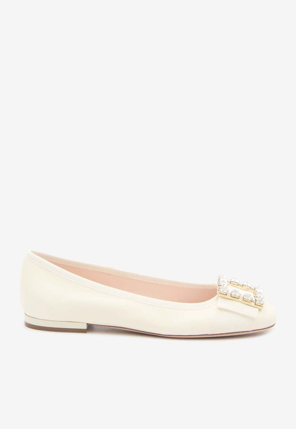 Roger Vivier Très Vivier Nappa Leather Ballet Flats Off-white RVW44935720-91T-C019