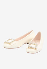 Roger Vivier Très Vivier Nappa Leather Ballet Flats Off-white RVW44935720-91T-C019