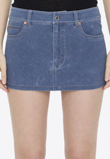 Alexander Wang Trompe-L
oeil Denim Mini skirt 1CC2245290--406A