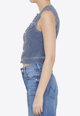 Alexander Wang Trompe-L
oeil Denim Cropped Vest 1CC2242541--406A