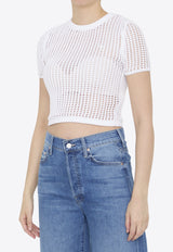 Alexander Wang Crewneck Crochet Crop Top 4KC2241018--100