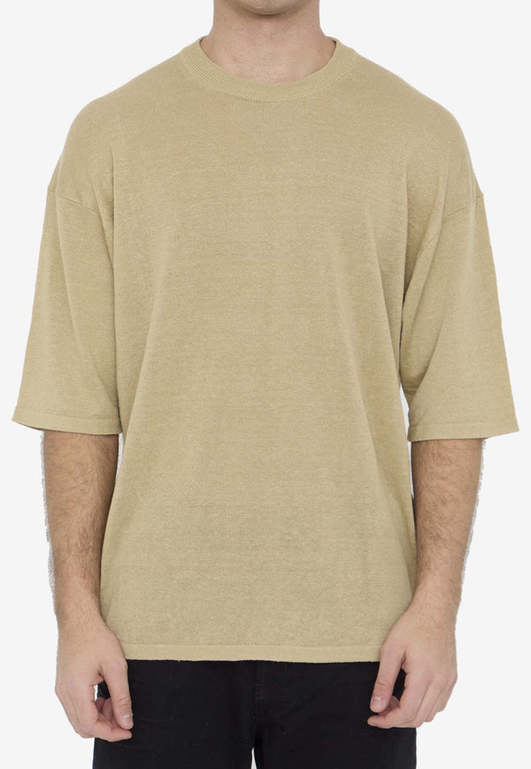 Roberto Collina Basic Linen T-shirt Beige RT20221-RT20-04