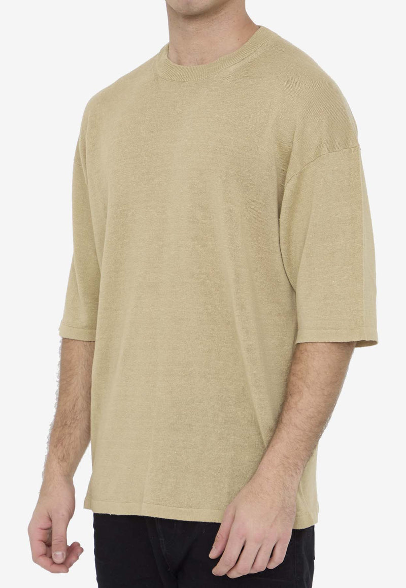 Roberto Collina Basic Linen T-shirt Beige RT20221-RT20-04