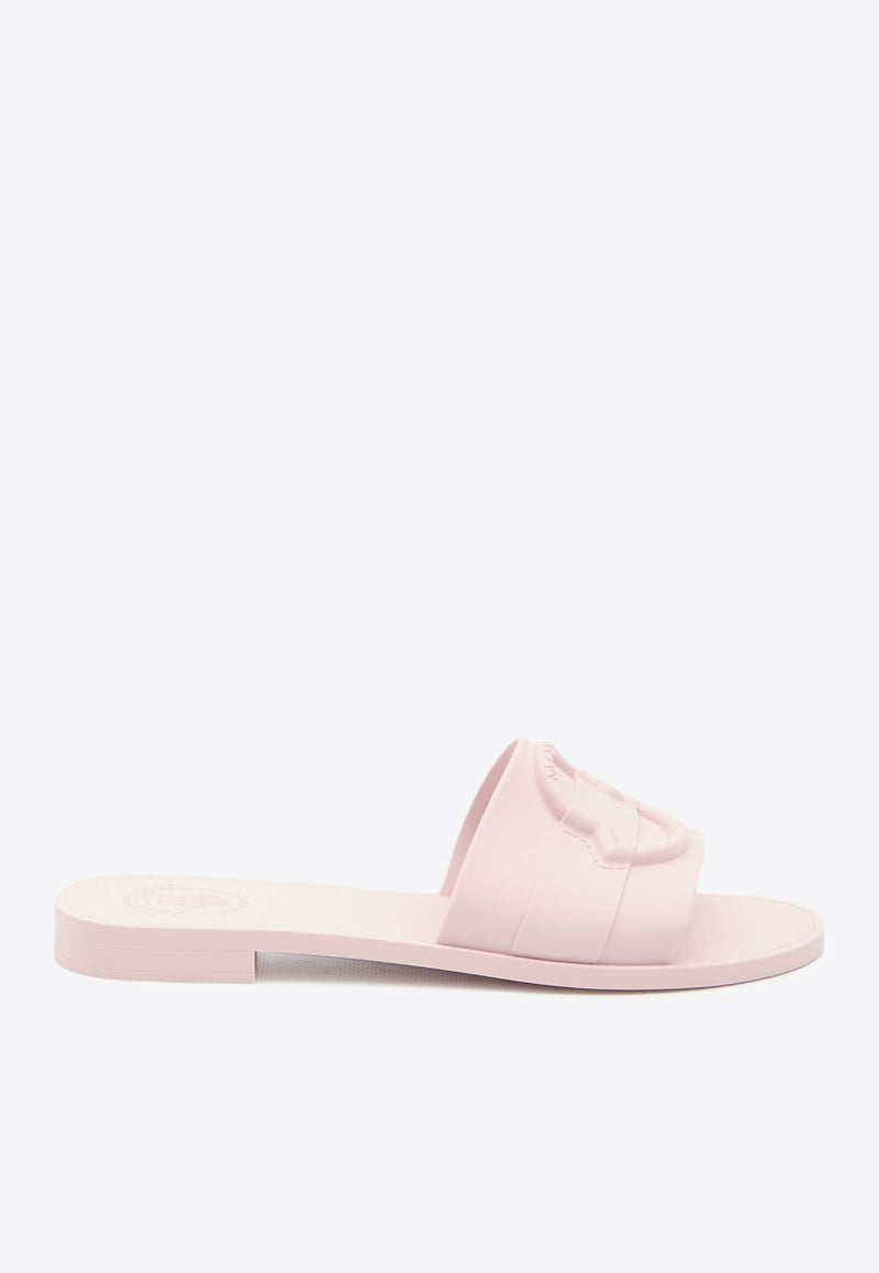 Moncler Mon Logo Embossed Flat Sandals Pink 4C00130-M4095-50N