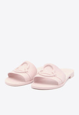 Moncler Mon Logo Embossed Flat Sandals Pink 4C00130-M4095-50N