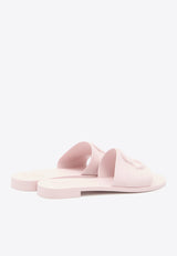 Moncler Mon Logo Embossed Flat Sandals Pink 4C00130-M4095-50N