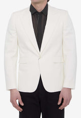 Saint Laurent Single-Breasted Wool Blazer White 782012-Y2H64-9601