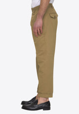 PT Torino Cropped Linen-Blend Chino Pants Beige CORTRBB30REW-BP65-0060