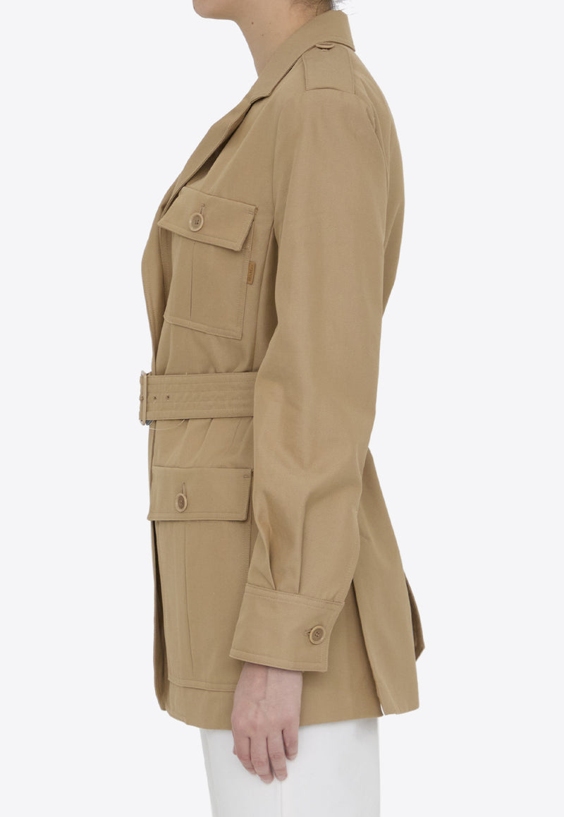 Max Mara Pacos Belted Field Jacket Beige 2411021033-600-004