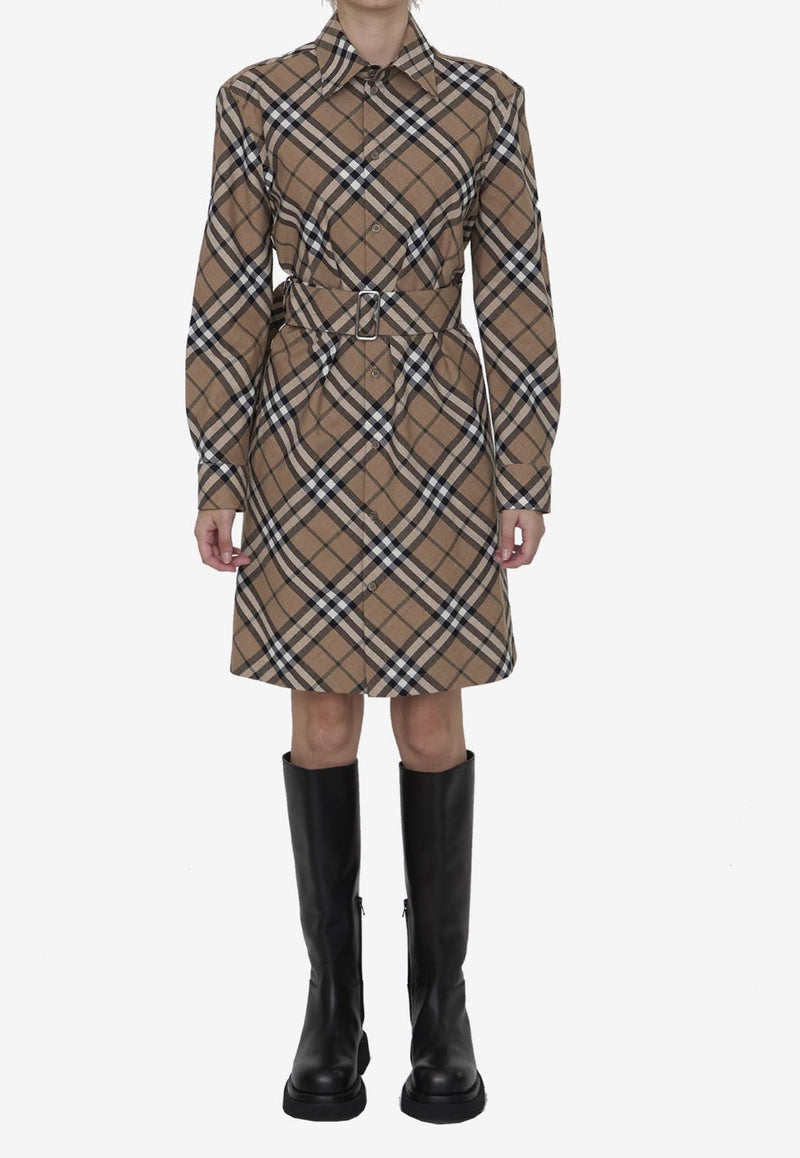 Burberry Vintage Check Mini Shirt Dress Brown 8095080--C1202