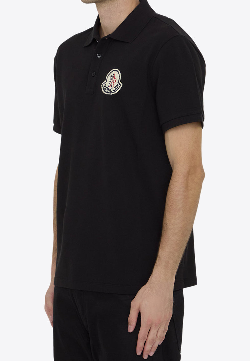 Moncler Logo Patch Polo T-shirt Black 8A00005-89A16-998