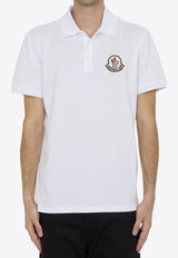 Moncler Logo Patch Short-Sleeved Polo T-shirt White 8A00005-89A16-00A