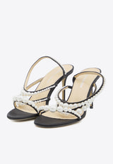 Mach 
Mach Sirene 85 Pearl Embellished Sandals Black PF24-S0794-85-CRP-B02