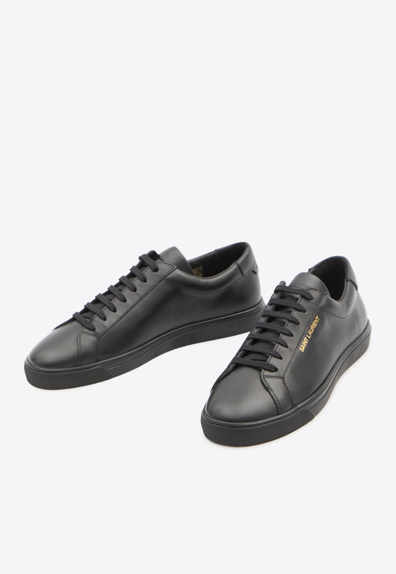 Saint Laurent Andy Leather Low-Top Sneakers Black 606833-0ZS00-1000