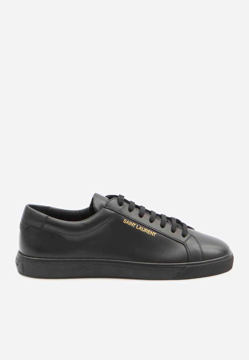 Saint Laurent Andy Leather Low-Top Sneakers Black 606833-0ZS00-1000