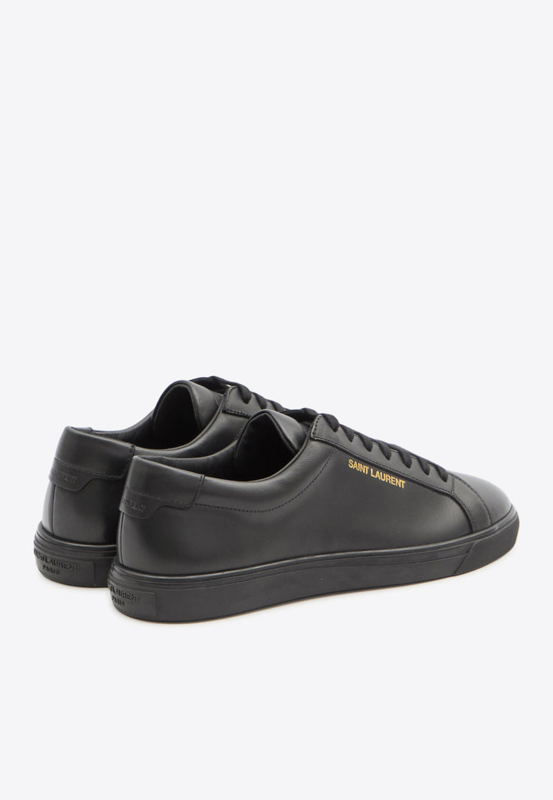 Saint Laurent Andy Leather Low-Top Sneakers Black 606833-0ZS00-1000