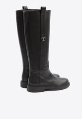 Tod
s T Timeless Leather Knee-High Boots Black XXW20L0IM30-T0N-B999