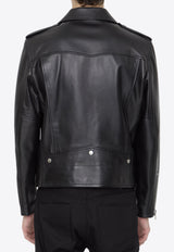 Saint Laurent Leather Zip-Up Biker Jacket Black 484284-Y5YA2-1000