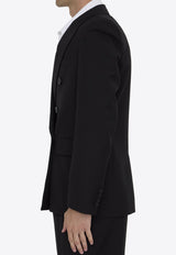 Saint Laurent Double-Breasted Wool Blazer Black 801873-Y404W-1000