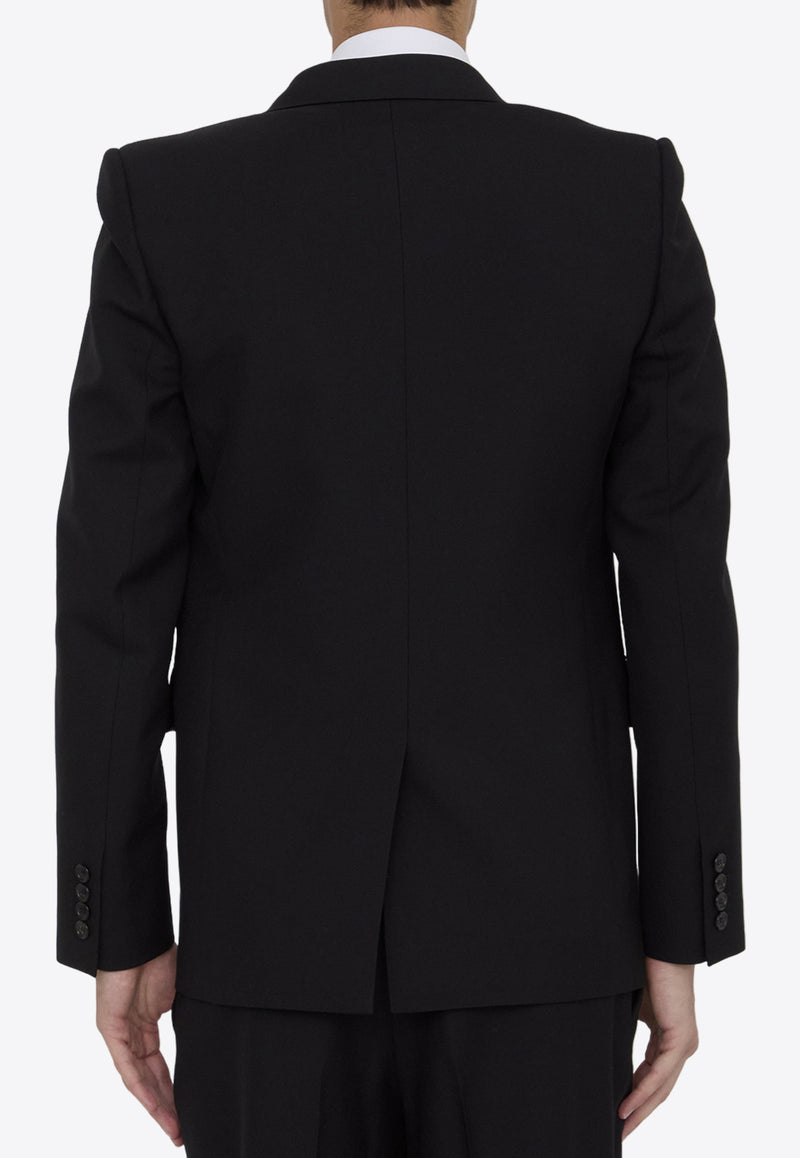 Saint Laurent Double-Breasted Wool Blazer Black 801873-Y404W-1000