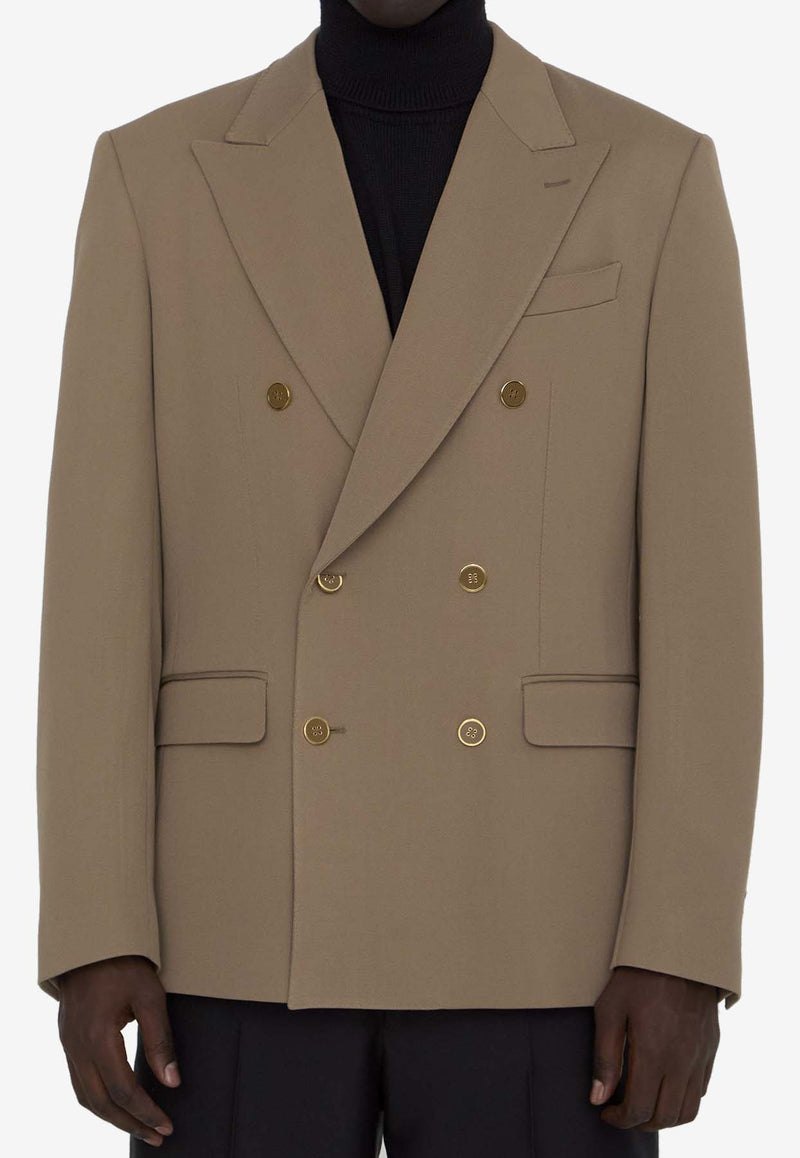 Dolce 
Gabbana Double-Breasted Gabardine Blazer Beige G2TV8T-FURNV-M0209