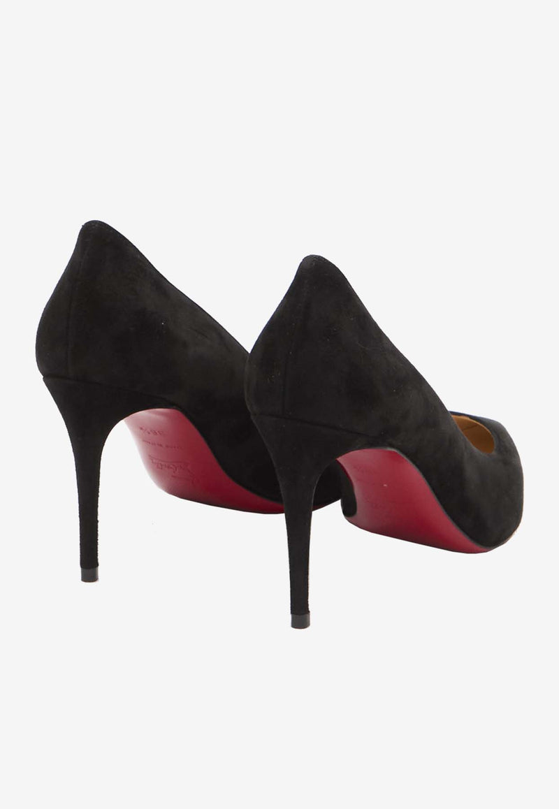 Christian Louboutin Kate 85 Suede Pumps Black 3191417-BK01-BLACK