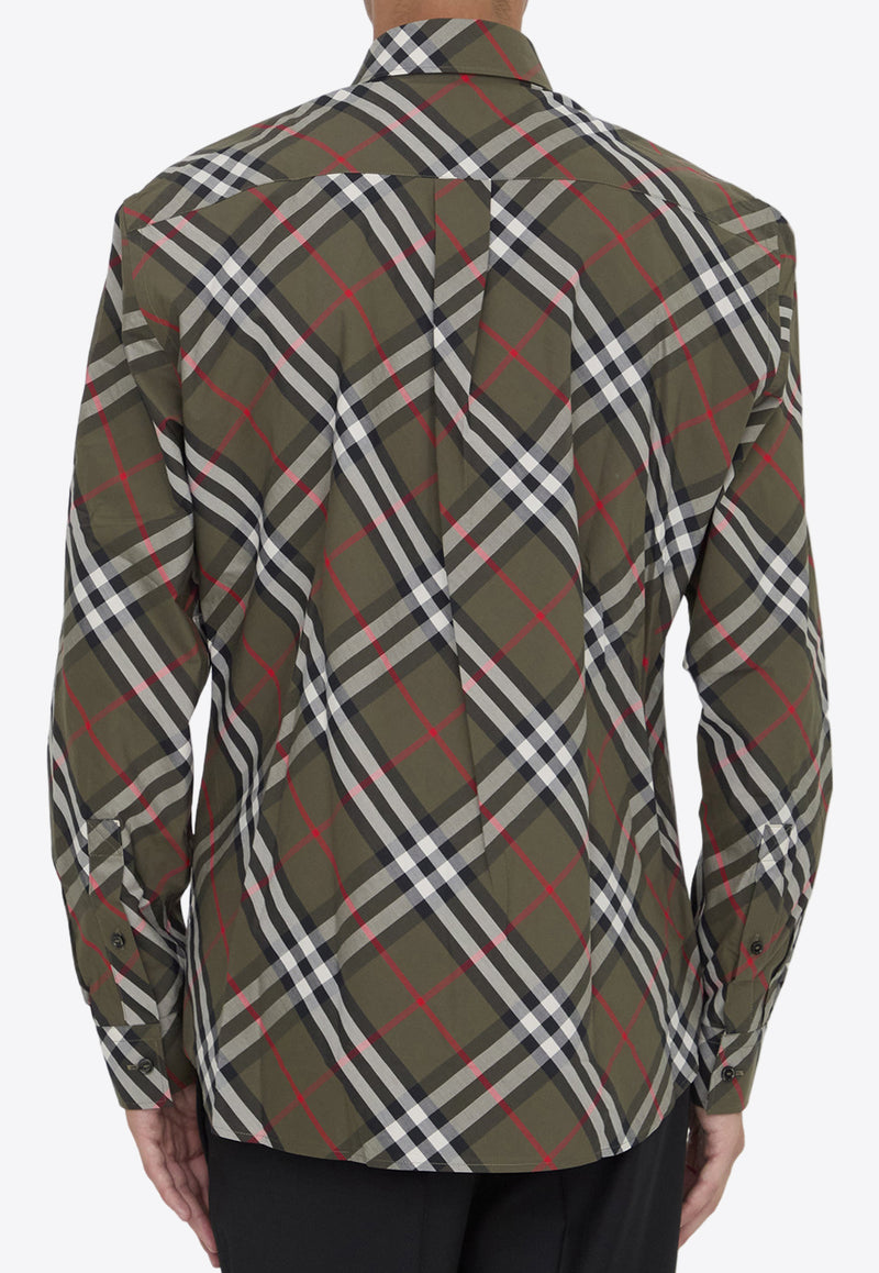 Burberry Signature Check Long-Sleeved Shirt Brown 8095336--C1205