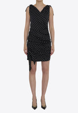 Dolce 
Gabbana Polka Dot-Print V-neck Midi Dress Black F6I2DT-FSA63-HNZPW