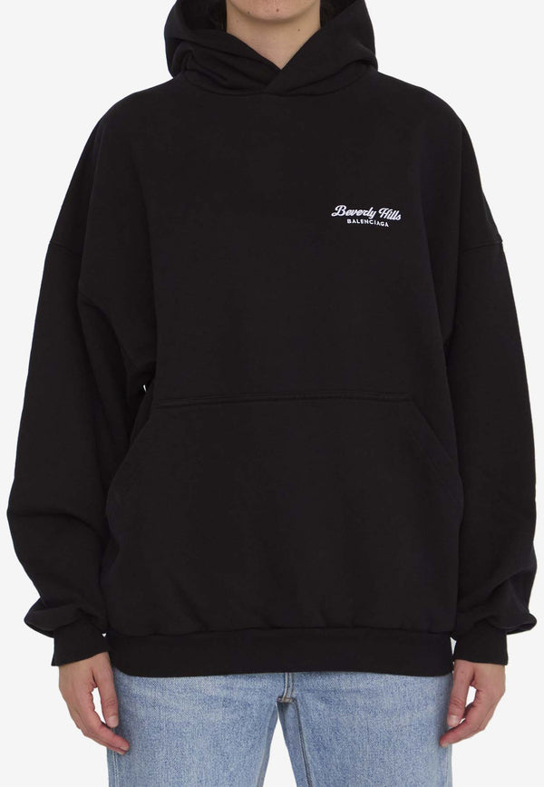 Balenciaga Oversized Beverly Hills Hooded Sweatshirt Black 739024-TQVS7-9034