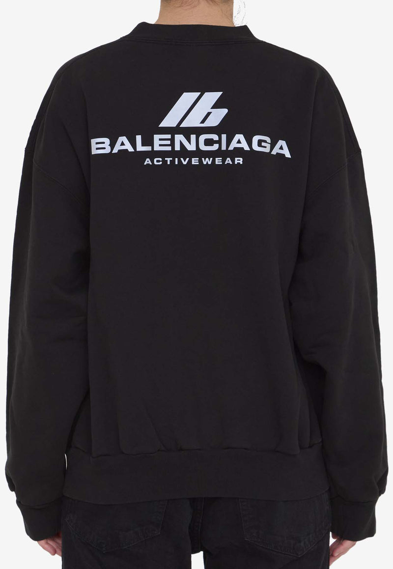 Balenciaga Activewear Logo Sweatshirt Black 697869-TQVT8-1083