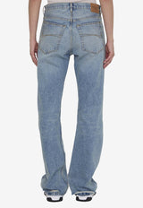 Balenciaga Low-Rise Straight-Leg Jeans Blue 794047-TDW14-4141